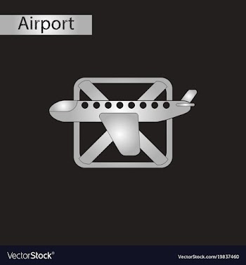 Black and white style icon airplanes flight banned vector image