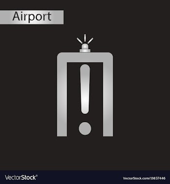 Black and white style icon airport scanner vector image