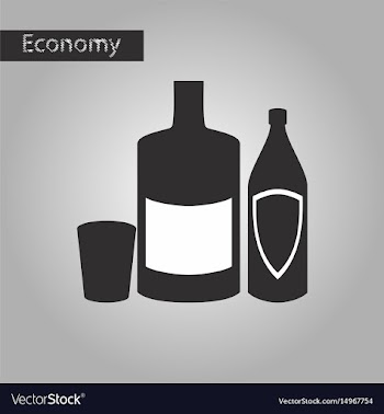 Black and white style icon alcohol bottles vector image