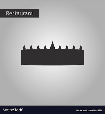 Black and white style icon apple pie vector image