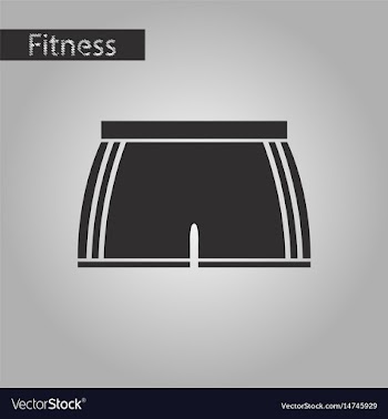 Black and white style icon athletic shorts vector image