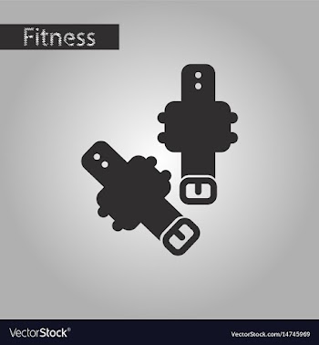 Black and white style icon athletic weights on vector image