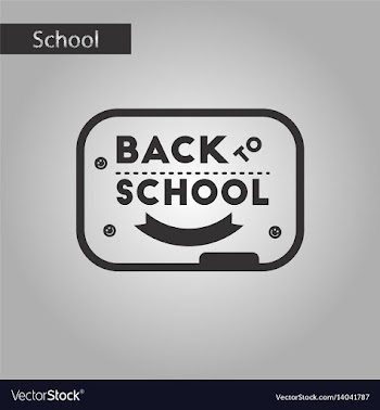 Black and white style icon back to school board vector image