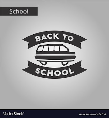 Black and white style icon back to school bus vector image
