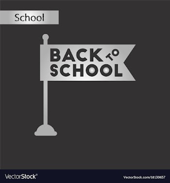 Black and white style icon back to school flag vector image