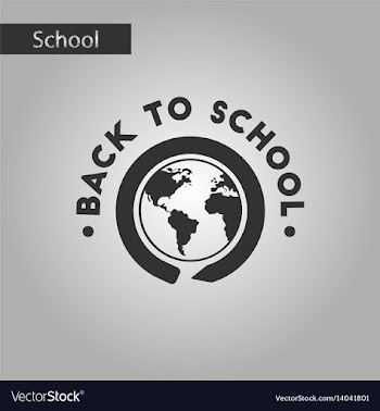 Black and white style icon back to school globe vector image