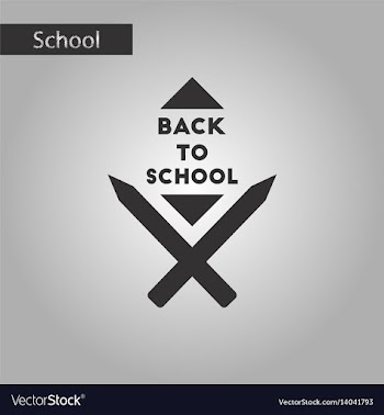 Black and white style icon back to school pencil vector image