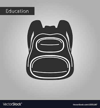 Black and white style icon backpack vector image