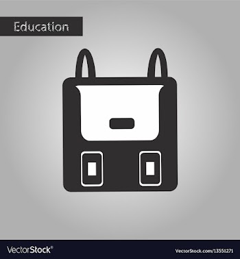 Black and white style icon backpack vector image