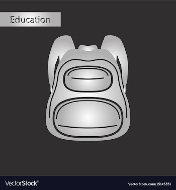 Black and white style icon backpack vector image