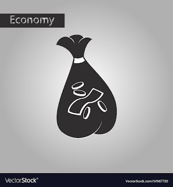 Black and white style icon bag with money vector image