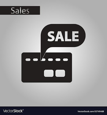 Black and white style icon bank card sale vector image