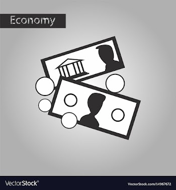 Black and white style icon banknotes and coins vector image