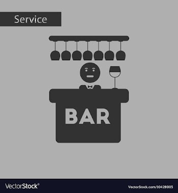 Black and white style icon bar bartender vector image