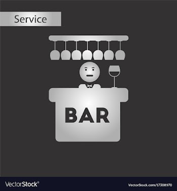 Black and white style icon bar bartender vector image