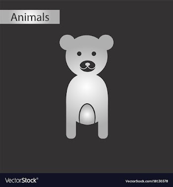 Black and white style icon bear vector image