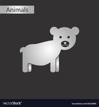 Black and white style icon bear vector image