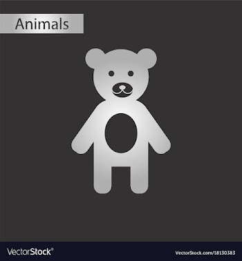 Black and white style icon bear vector image