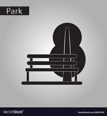 Black and white style icon bench tree vector image