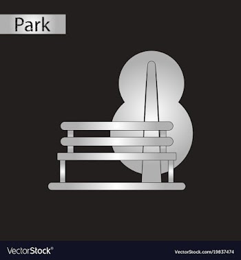 Black and white style icon bench tree vector image