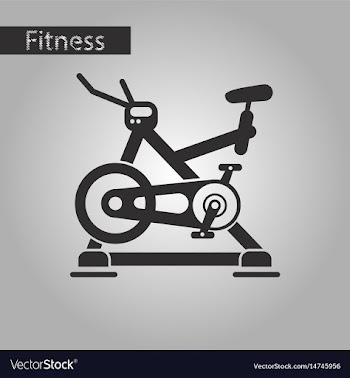Black and white style icon bicycle exercise vector image