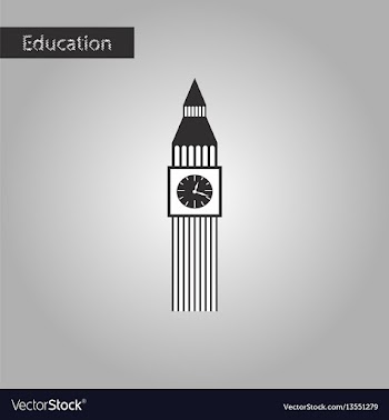 Black and white style icon big ben vector image