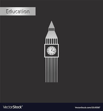 Black and white style icon big ben vector image