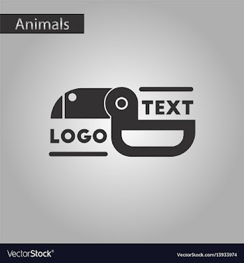 Black and white style icon bird logo vector image