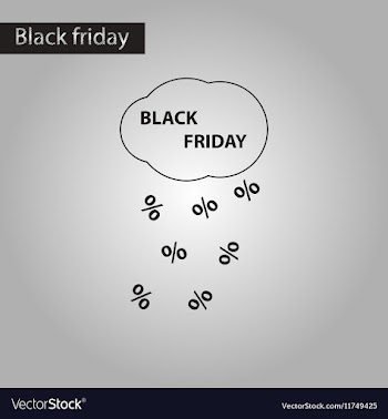 Black and white style icon black Friday vector image