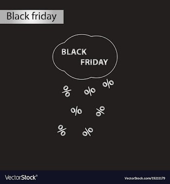 Black and white style icon black friday vector image