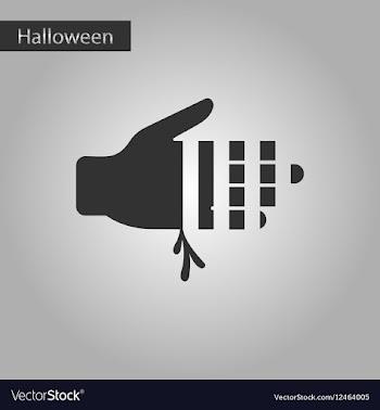 Black and white style icon bloody hand vector image