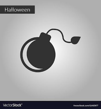 Black and white style icon bomb vector image