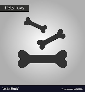 Black and white style icon bones for pets vector image