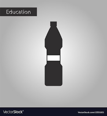 Black and white style icon bottle of water vector image
