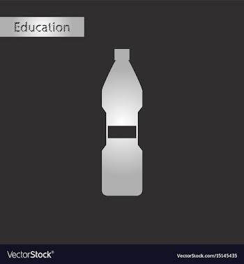 Black and white style icon bottle of water vector image