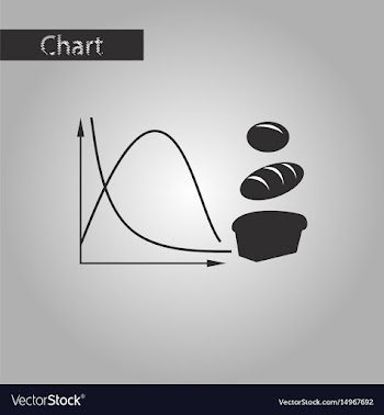 Black and white style icon bread chart vector image