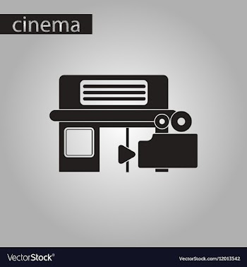 Black and white style icon building cinema camera vector image