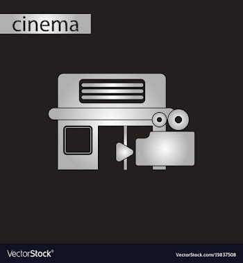 Black and white style icon building cinema camera vector image