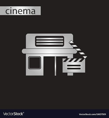 Black and white style icon building cinema vector image