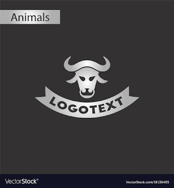 Black and white style icon bull logo vector image