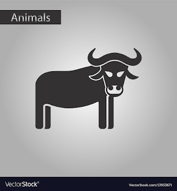Black and white style icon bull vector image