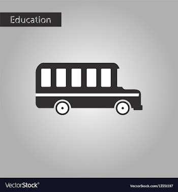 Black and white style icon bus vector image