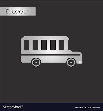 Black and white style icon bus vector image