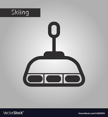 Black and white style icon cabin ski lift vector image