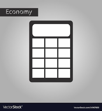 Black and white style icon calculator vector image