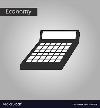 Black and white style icon calculator vector image