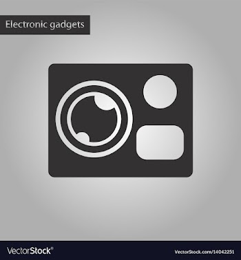 Black and white style icon camcorder vector image