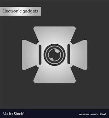 Black and white style icon camcorder vector image