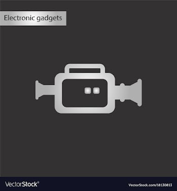 Black and white style icon camcorder vector image