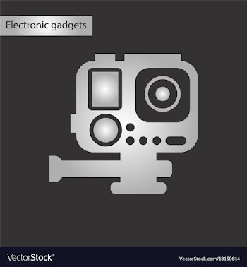 Black and white style icon camcorder vector image